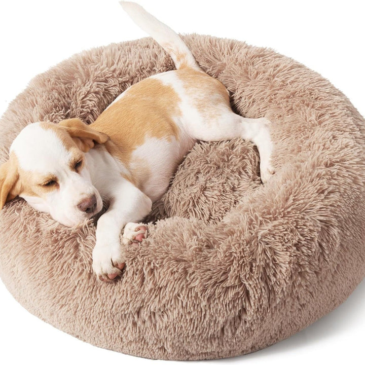 Solid Color Non Slip Round Plush Pet Bed: The Ultimate Comfort for Your Furry Friend